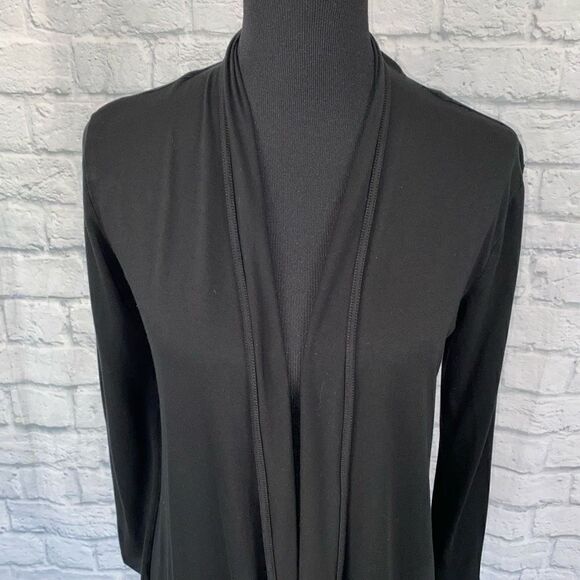 Forever 21 women S open front Longsleeve lightweight black cardigan - Picture 3 of 9